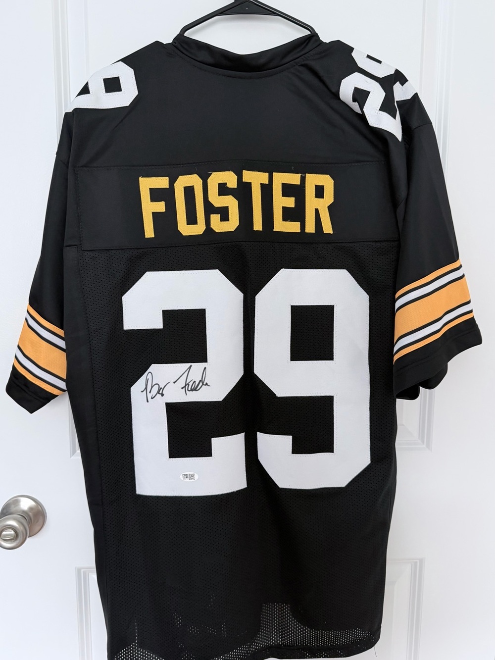 Barry Foster Autographed Signed #29 Custom Football Jersey XL Prime Time COA
